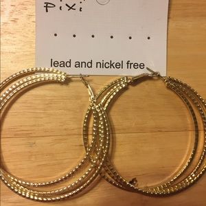 Pixi gold hoop earrings